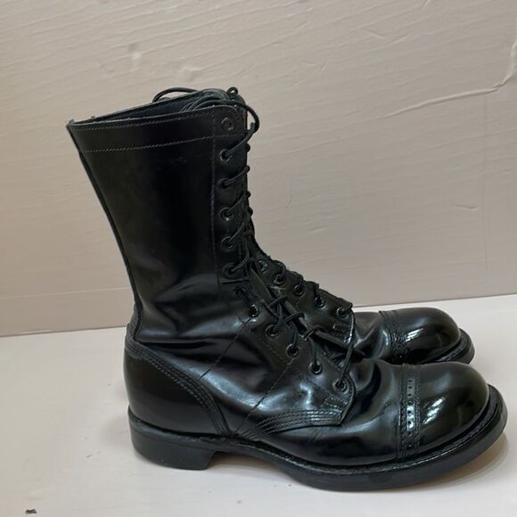 VINTAGE CORCORAN 10 INCH PARATROOPER JUMP BOOTS IN‎ BLACK LEATHER main image 10